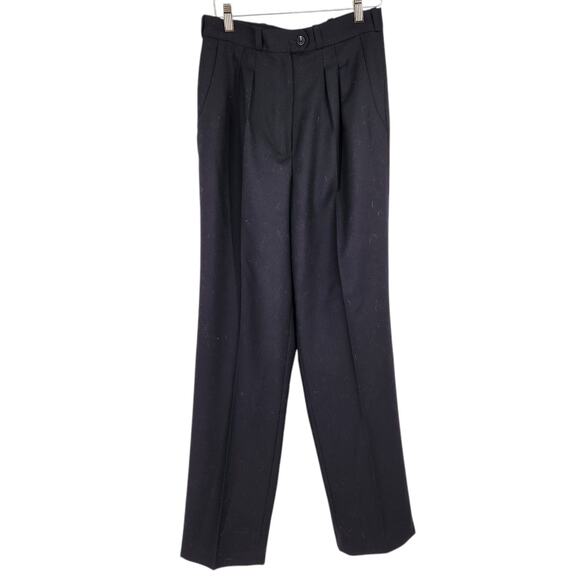Vintage Sabrina B 100% Wool High Waisted Pleated Trouser Made in Poland Size 8 - Picture 1 of 7